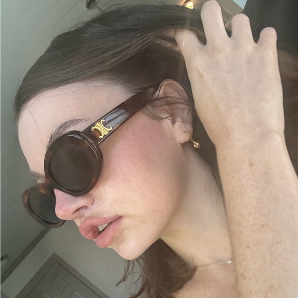 Celine Brown Round Sunglasses - Picture 1 of 5